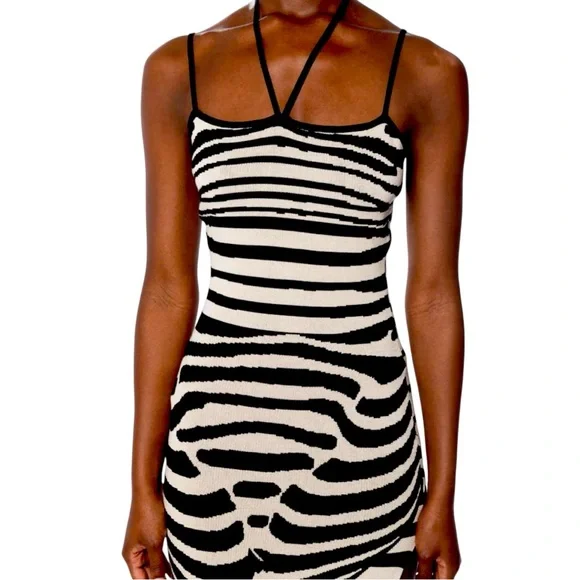 Hera Collection Black Ivory Zebra Stripes Maxi  Size Small - Picture 6 of 10
